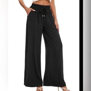 Women's Black Wide-Leg Pants